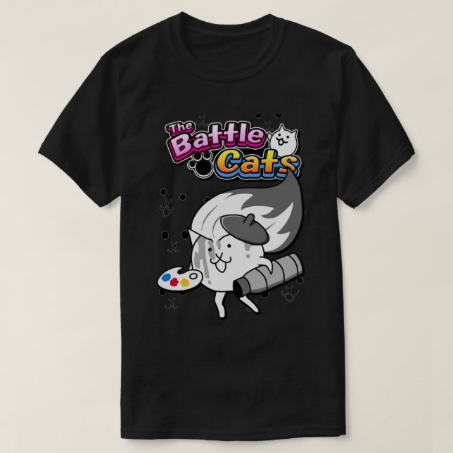 T-shirt Chats de combat pour chats peintres (Design devant)