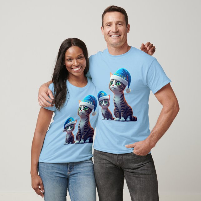 T-shirt Chats de Hanoukka (Unisexe)