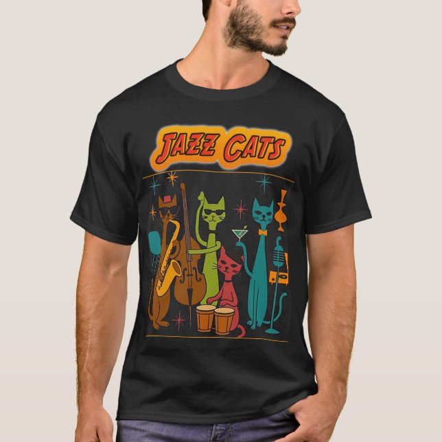 T-shirt chats de jazz (Devant)