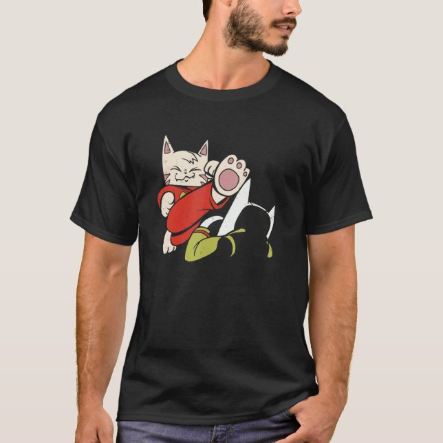 T-shirt Chats de karaté mignons (Devant)