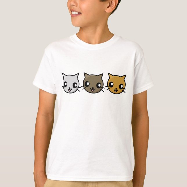 T-shirt Chats de Kawaii (Devant)
