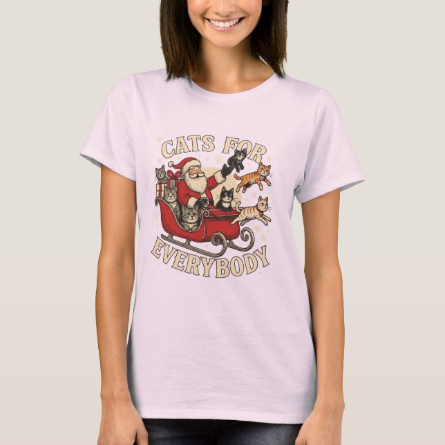 T-shirt Chats de Noël  (Devant)