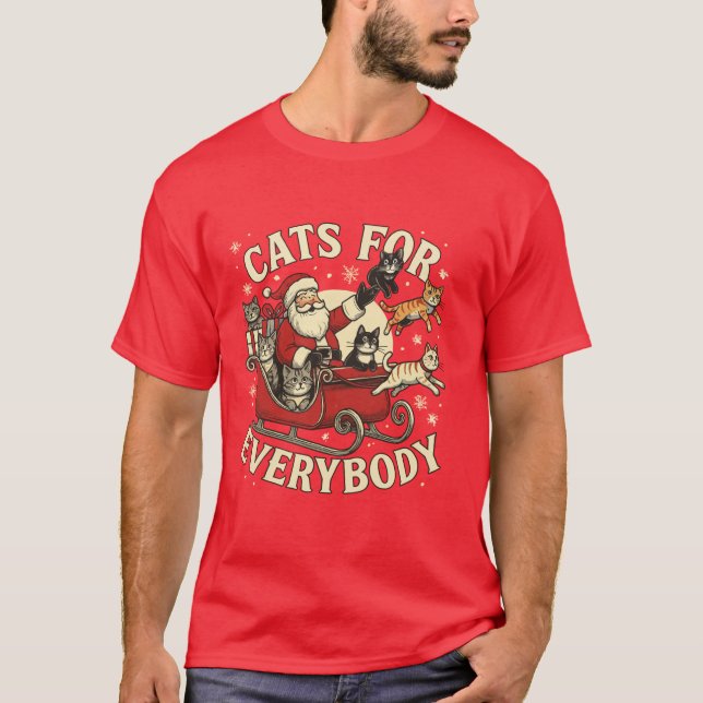 T-shirt Chats de Noël  (Devant)