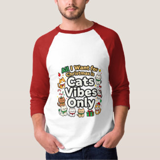 T-shirt Chats de Noël Vibes uniquement