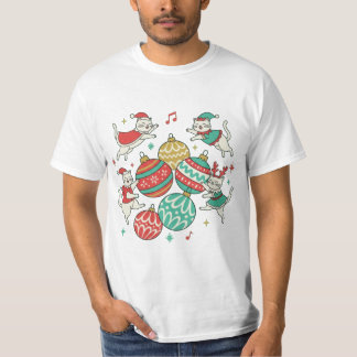 T-shirt Chats de Noël vintage