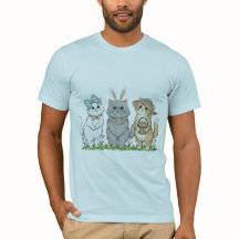 Chats de Pâques mignons avec oreilles de lapin, fl