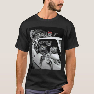 T-shirt Chats de rue gangster drôles Design