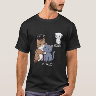T-shirt Chats de science mignons Proton Neutron Électron P