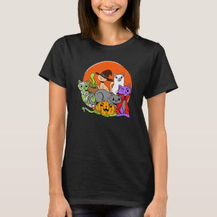 T-shirt Chats de sorcière zombie fantôme vampire dans citr