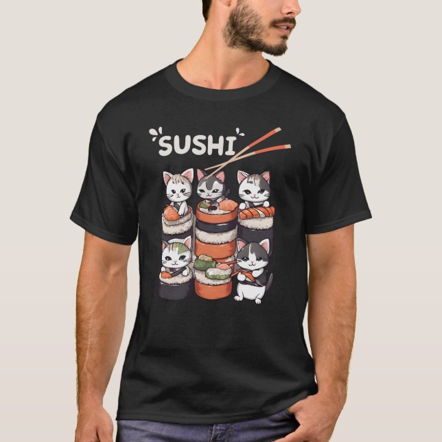 T-shirt Chats de sushi (Devant)