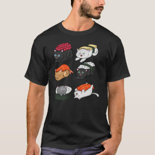T-shirt chats de sushi chat perse