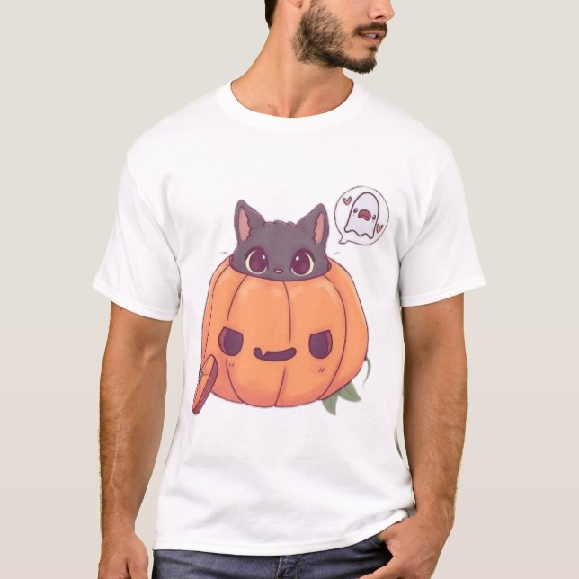 T-shirt chats d'Halloween (Devant)