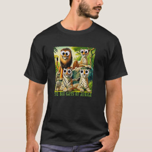 T-shirt Chats D'Oeil Gogly De L'Afrique Lion Tiger Cheeta