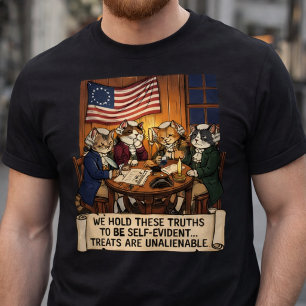 T-shirt Chats drôles des Pères Fondateurs 250e Anniversair