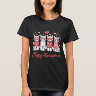 T-shirt Chats drôles d'Halloween en pulls à cœur T-Shirt, 