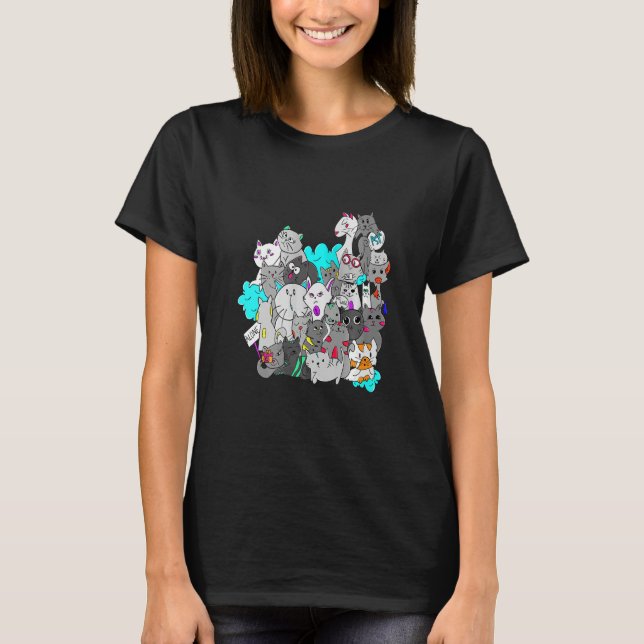 T-shirt chats du groupe kittens (Devant)