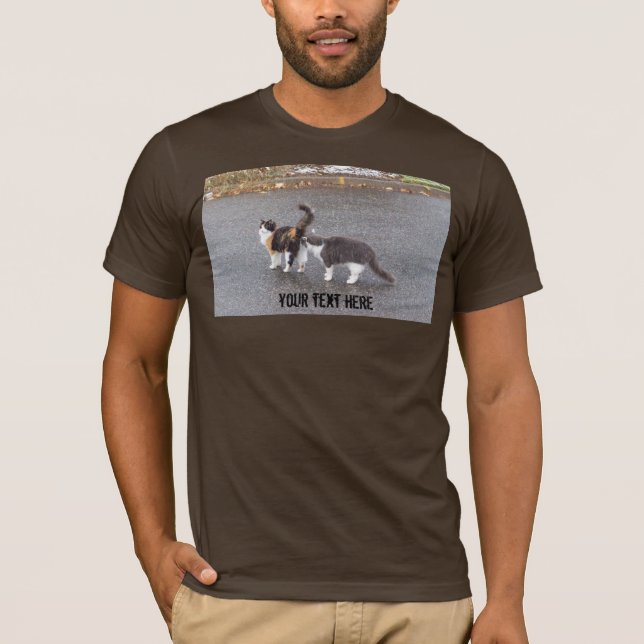 T-shirt Chats effrontés dans la route (Devant)