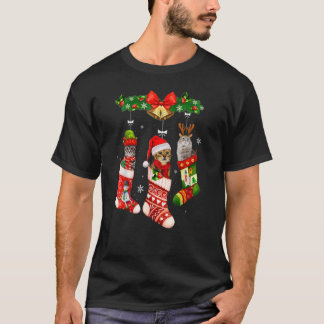 T-shirt Chats en chaussettes de Noël pour moi au pyjama de