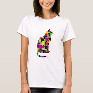 T-shirt chats en mosaïque
