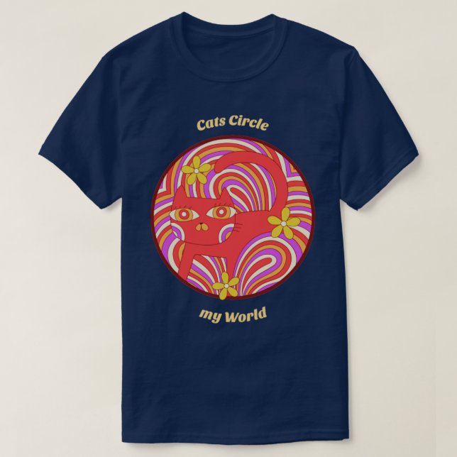 T-shirt Chats encerclent mon monde (Design devant)