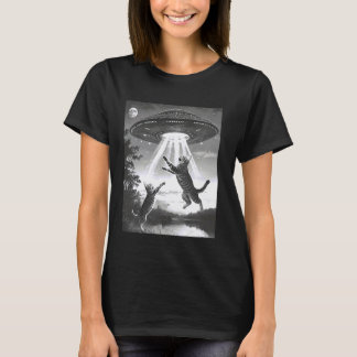 T-shirt Chats Enlèvement Alien UFO Soucoupes Volantes Espa