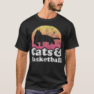 T-shirt Chats et basket-ball Hommes ou femmes Chat et bask