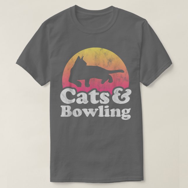T-shirt Chats et bowling Chat et bowling masculin ou fémin (Design devant)