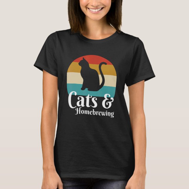 T-shirt Chats et brassage maison (Devant)