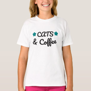 T-shirt Chats et Café, Cadeau Parfait pour les Amateurs de