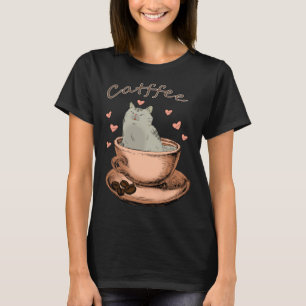T-shirt Chats et café Propriétaire de chats Matin Routine