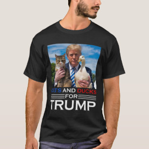 T-shirt Chats et canards pour Trump 2024 Chatons et canard