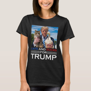 T-shirt Chats et canards pour Trump 2024 Chatons et canard