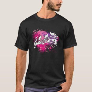 T-shirt Chats Et Chatons De Musique Rompent Sur Les Étoil
