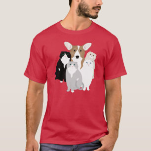 T-shirt Chats et chien