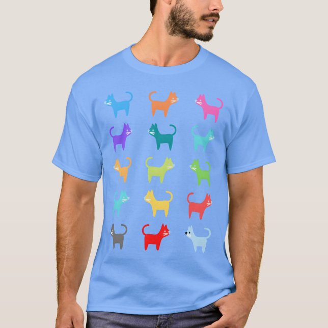 T-shirt chats et chiens drôles (Devant)