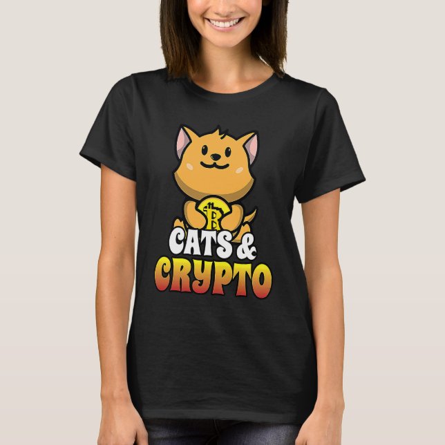 T-shirt Chats Et Crypto Monnaie Cryptographique Trader F (Devant)