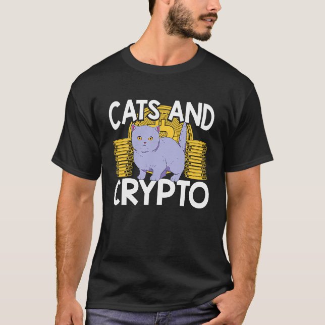 T-shirt Chats Et Crypto Monnaie Cryptographique Trader F (Devant)
