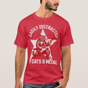 T-shirt Chats et fan de métal Musique Metalhead Heavy Rock