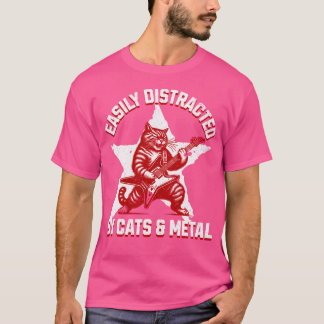 T-shirt Chats Et Fan Métal Musique Metalhead Heavy Rock St