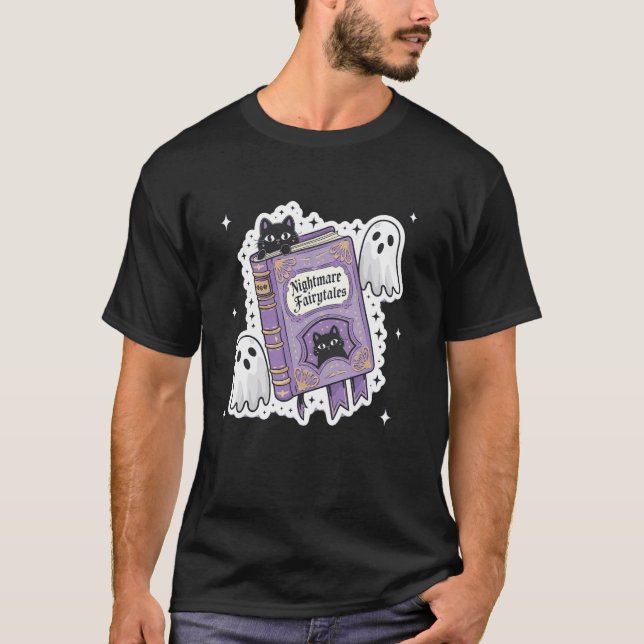 T-shirt Chats et Fantômes Créepy Nu Goth (Devant)