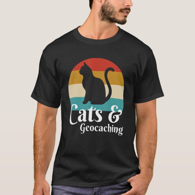 T-shirt Chats Et Géocaching (Devant)