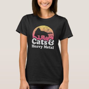 T-shirt Chats et Hommes ou Femmes de Métal Lourds Chat