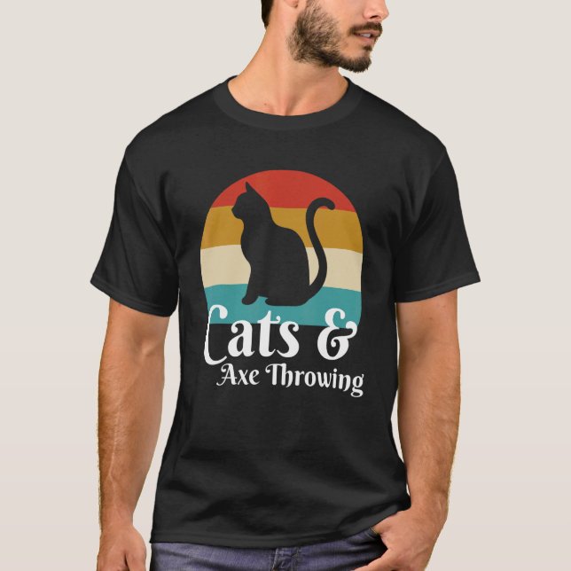 T-shirt Chats et lancer de hache (Devant)