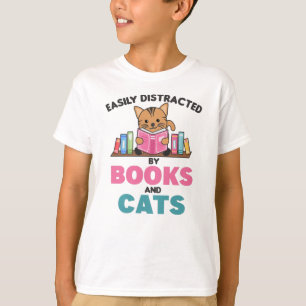 T-shirt Chats Et Livres Drôle Dire Avec Livre Et Chat