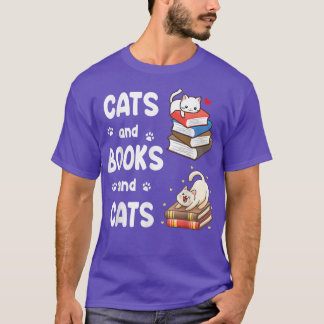 T-shirt Chats Et Livres Et Chats Heureux Papa Maman Livre
