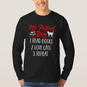 T-shirt Chats Et Livres Ma Journée Parfaite 1 Lire Des Liv