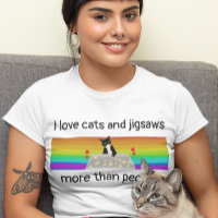 Chats et mâchoires plus que les gens puzzle amusan