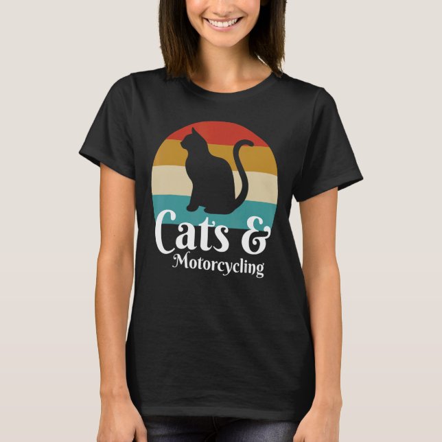T-shirt Chats Et Moto (Devant)