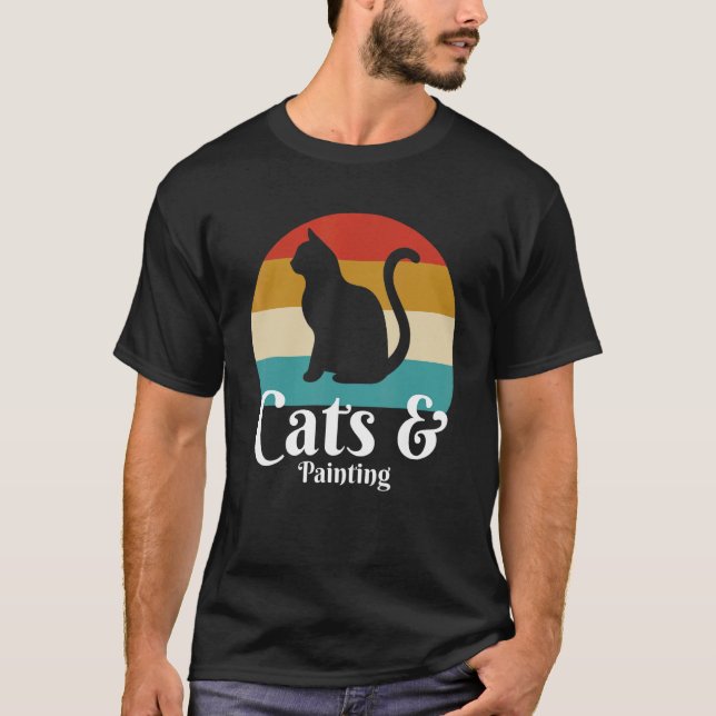 T-shirt Chats Et Peinture (Devant)
