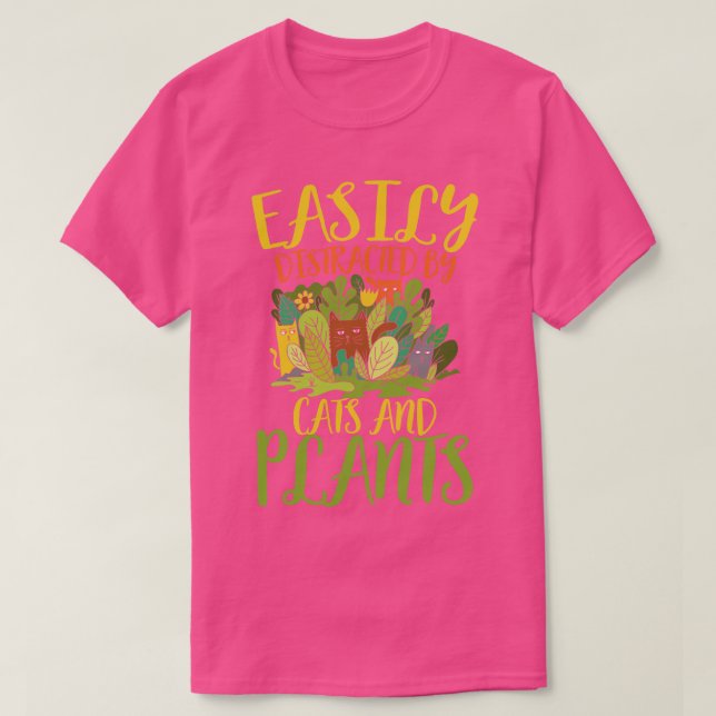T-shirt Chats et plantes (Design devant)